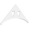 Ekena Millwork Pitch Winston Architectural Grade PVC Gable Pediment, 36"W x 16 1/2"H x 1"P (11/12) GPP036X017X100WIN - alternate 1